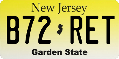 NJ license plate B72RET