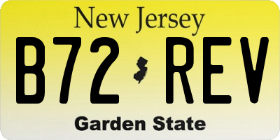 NJ license plate B72REV