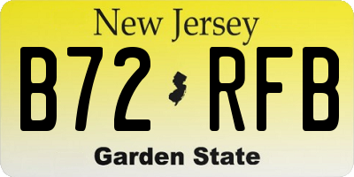 NJ license plate B72RFB