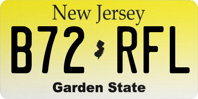 NJ license plate B72RFL