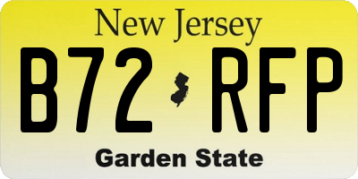 NJ license plate B72RFP
