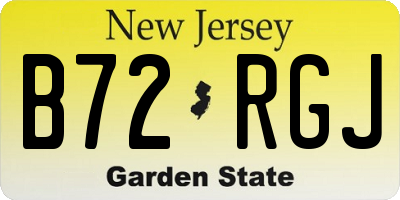 NJ license plate B72RGJ