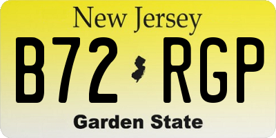 NJ license plate B72RGP