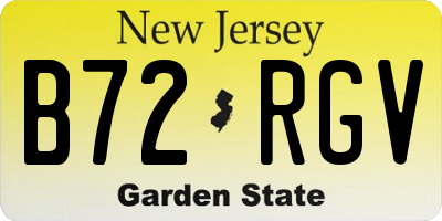 NJ license plate B72RGV