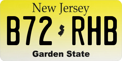 NJ license plate B72RHB