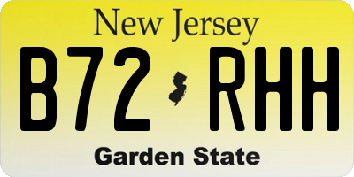 NJ license plate B72RHH