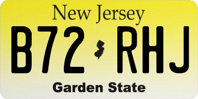 NJ license plate B72RHJ
