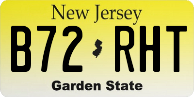 NJ license plate B72RHT