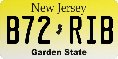 NJ license plate B72RIB