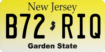 NJ license plate B72RIQ