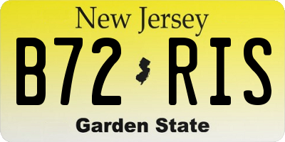 NJ license plate B72RIS