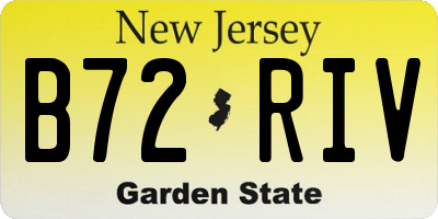 NJ license plate B72RIV
