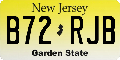 NJ license plate B72RJB