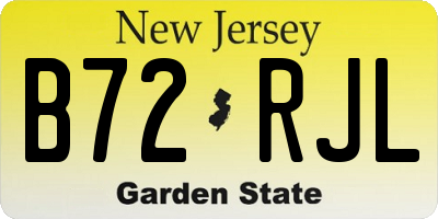 NJ license plate B72RJL