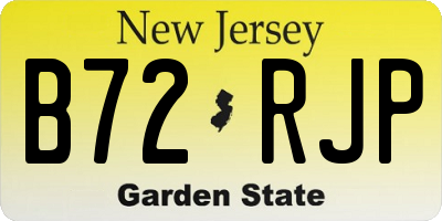 NJ license plate B72RJP