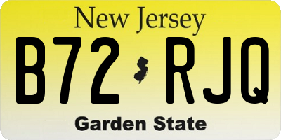 NJ license plate B72RJQ