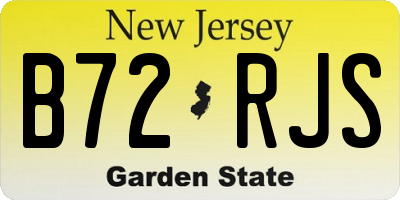 NJ license plate B72RJS