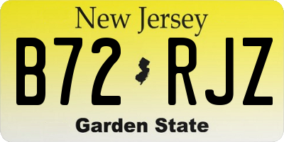 NJ license plate B72RJZ