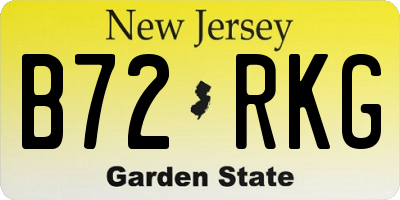 NJ license plate B72RKG