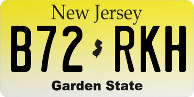 NJ license plate B72RKH