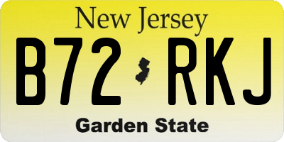 NJ license plate B72RKJ