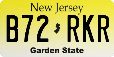 NJ license plate B72RKR