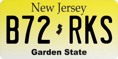 NJ license plate B72RKS