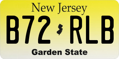 NJ license plate B72RLB