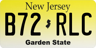 NJ license plate B72RLC