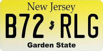 NJ license plate B72RLG
