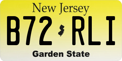 NJ license plate B72RLI