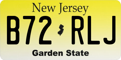 NJ license plate B72RLJ