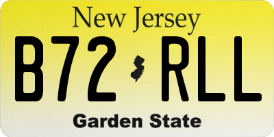 NJ license plate B72RLL