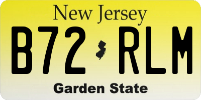 NJ license plate B72RLM