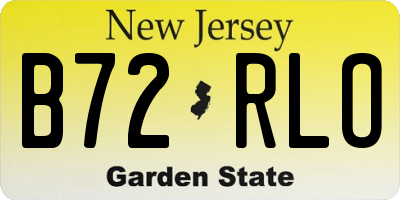NJ license plate B72RLO
