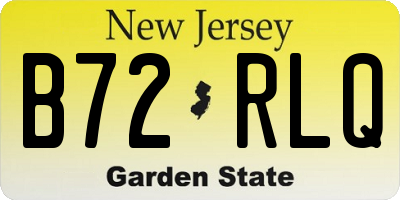 NJ license plate B72RLQ