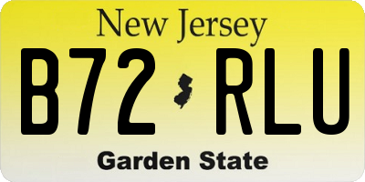 NJ license plate B72RLU