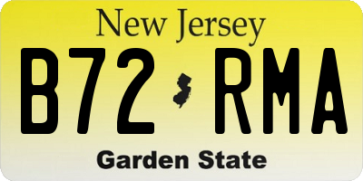 NJ license plate B72RMA