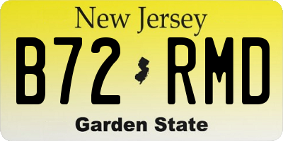 NJ license plate B72RMD