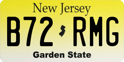 NJ license plate B72RMG