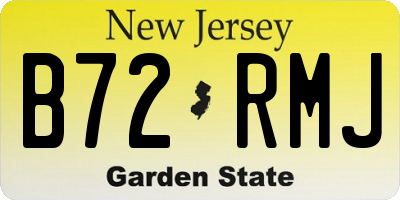 NJ license plate B72RMJ