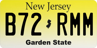 NJ license plate B72RMM