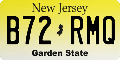 NJ license plate B72RMQ