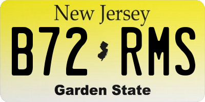 NJ license plate B72RMS