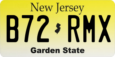NJ license plate B72RMX