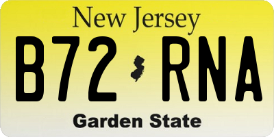 NJ license plate B72RNA