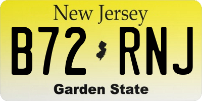 NJ license plate B72RNJ