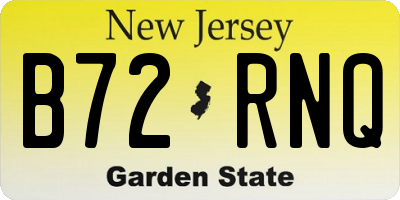 NJ license plate B72RNQ