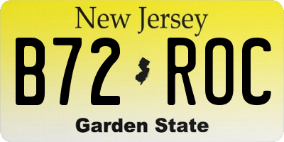 NJ license plate B72ROC