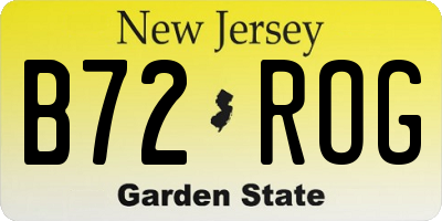 NJ license plate B72ROG